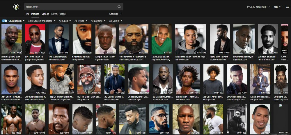 DuckDuckGo Black Men